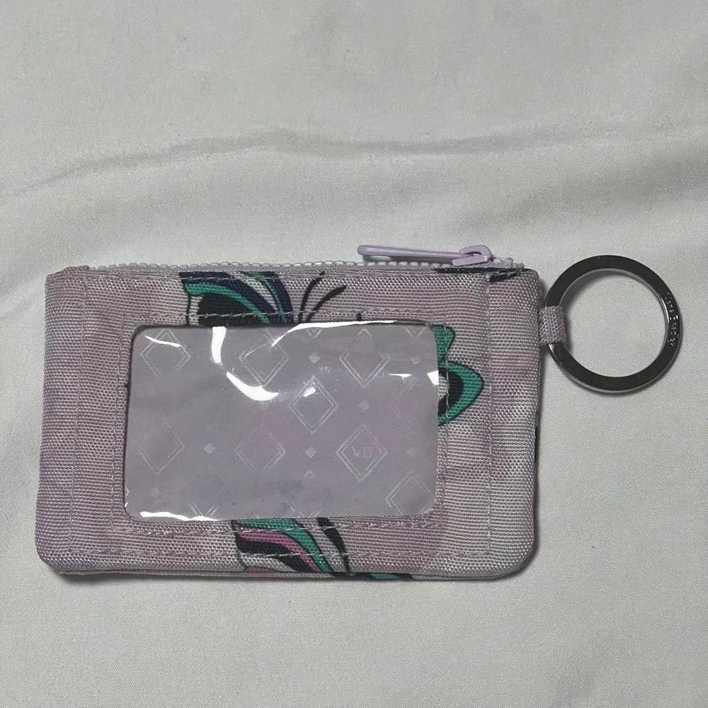 Vera Bradley ReActive Drawstring Backpack & Card Holder Set Butterfly Lavender